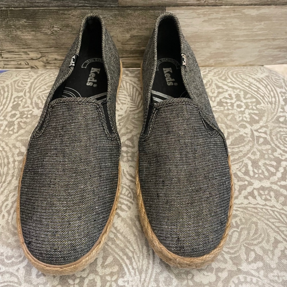 Keds‎ Women's Slip On Casual bohemian Espadrille Sneakers Size 7 Gray